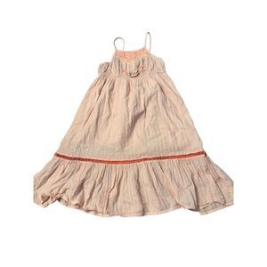 Cat & Jack sundress Dress Girls Size 3t pink linen lurex stripe beach summer